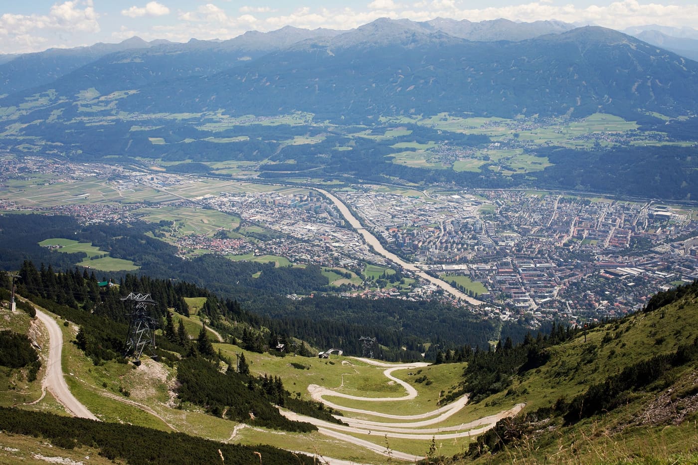 Seegrube mit Blick auf Innsbruck und den Patscherkofel